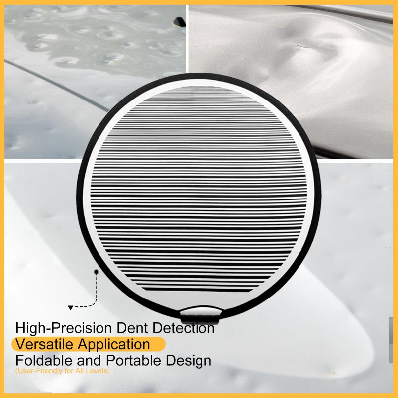 HiYi Dent Foldable Lined Dent Reflector Board Cloth Portable Flexible Reflector Led Line Board Scratch for Dent Remover Automotive PDR Dent Fix Tools Dent Panel Striped Light Board - Image 4
